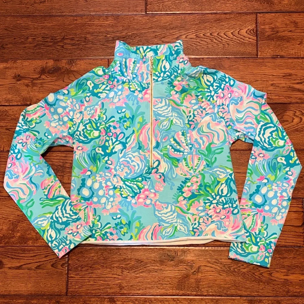 Lilly Pulitzer Ronan Cropped Pullover UPF 50+ - Picture 2 of 6